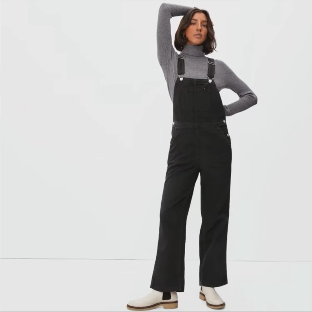 Everlane The Canvas Overalls in Black Women's NWT